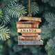 book christmas ornament
