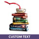 MeMate Personalized Book Ornament, Custom Name and Books Title, Flat Printed Acrylic Ornament Not 3D, Booklovers Ornament, Book Christmas Ornaments Keepsake Decoration for Book Club Family Friends