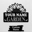 MeMate Personalized Metal Sign for Sunflower Garden, Custom Name Signs for Garden, Porch, Deck, Large Metal Garden Sign