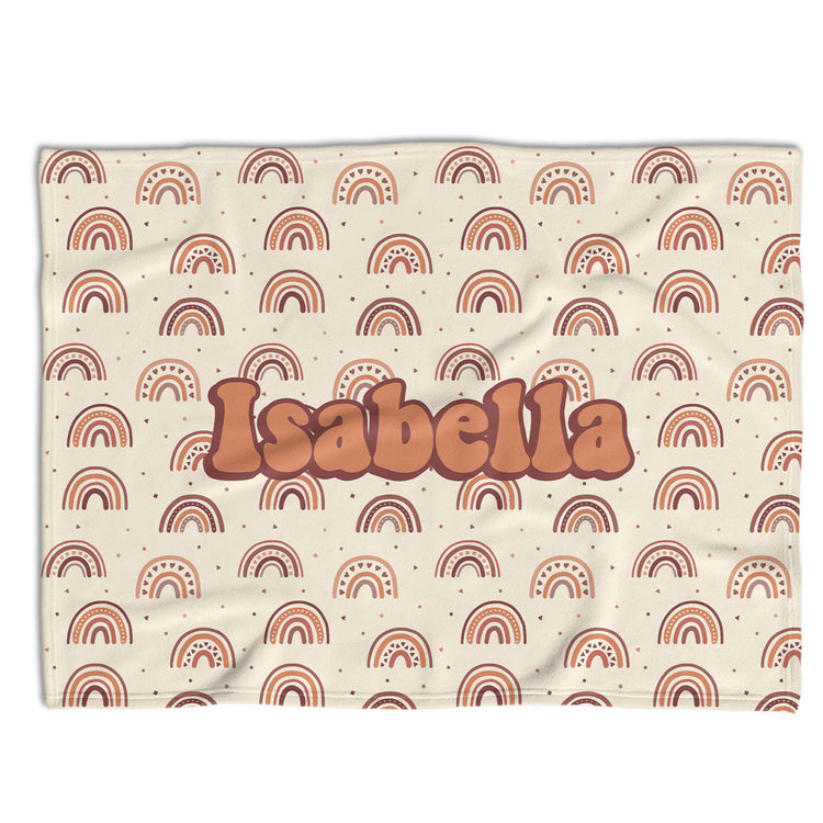 Rainbow Baby Blankets, Personalized Baby Blankets for Girls, Baby Girl Swaddle Blanket, Custom Baby Rainbow Blanket Boho, Plush Blankets for Newborn Infant Daughter Granddaughter Toddlers Kids…