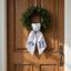 Personalized Hydrangea Wreath Sash 54x5, Embroidered Hydrangea Wreath Sash Bow, Monogram Door Decor, Spring Toile Front Door Bow, Embroidered Holiday Sash