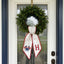 Personalized American Flag Bow Wreath Sash 54x5, Custom Monogram Embroidered American Flag with Bow, Monogram Door Bow, 4th of July Anniversary Decor