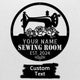 MeMate Metal Sewing Room Sign 5 Sizes for Home Decor, Quilting Room Decoration, Personalized Sewing Room Door Signs, Custom Sewing Room Décor for Women, Retro Style Craft Room, Vintage Plaque for Sewing Room