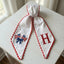 Personalized American Flag Bow Wreath Sash 54x5, Custom Monogram Embroidered American Flag with Bow, Monogram Door Bow, 4th of July Anniversary Decor