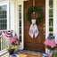 Personalized Embroidered American Flag Wreath Sash, Custom Monogram Door Sash, Monogram 4th of July Wreath Sash, American Flag Door Decor, 54x5 inches Sash