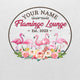 MeMate Flamingo House Metal Sign, Flamingo Lounge Signs, Flamingo House Outdoor Décor, Personalized Flamingo Tropical Sign, Flamingo Metal Sign Housewarming Gift for Family Friend