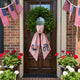 Patriotic Wreath Sash 54x5 Inch, America Wreath Sash for Front Door, Personalized Embroidered Monogram Sash, Independence Day Front Door Decor, US Flag with Bow Wreath Sashes