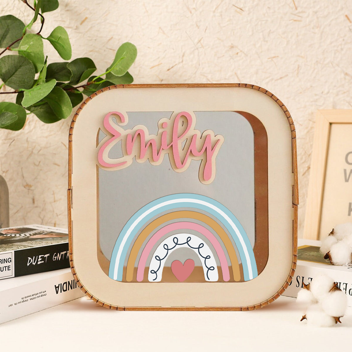 MeMate Personalized Piggy Bank, Name Piggy Bank, Custom Piggy Bank, Kids Bank, Money Box, Wooden Cash Box, Custom Piggy Bank, Gifts For Kids