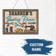 MeMate Sewing Room Sign for Home Decor, Personalized Sewing Door Signs, Craft Room Decor 2 Layers Signs for Women, Vintage Plaque for Sewing Room, Retro Style Craft Room, Quilting Room Decoration…