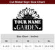 MeMate Personalized Metal Sign for Sunflower Garden, Custom Name Signs for Garden, Porch, Deck, Large Metal Garden Sign