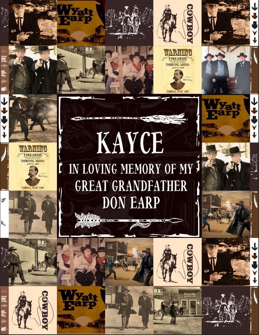 Western Blankets, Personalized Fleece Blankets (design for Tobbie)