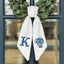 Blue Hydrangea Monogram Wreath Sash Bow for Front Door, Personalized Initial Name, Monogramed Embroidered Ribbon with Adjustable Bow Knot Farmhouse Door Wreath Decor, Gift for Family Friends
