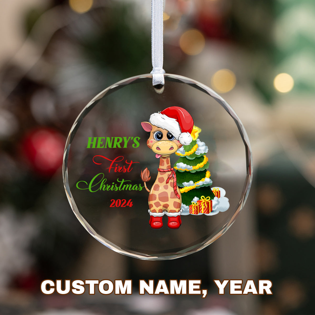 MeMate Baby's First Christmas Ornament 2024, Personalized Baby Ornaments with Name, Baby Ornament for Boys Girls, Christmas Baby Keepsakes for Newborn Infant Son Daughter