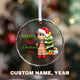 MeMate Baby's First Christmas Ornament 2024, Personalized Baby Ornaments with Name, Baby Ornament for Boys Girls, Christmas Baby Keepsakes for Newborn Infant Son Daughter