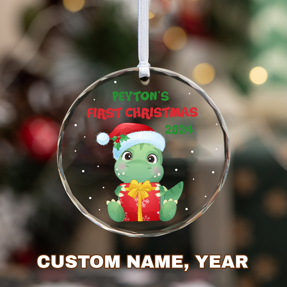 MeMate Baby's First Christmas Ornament 2024, Personalized Baby Ornaments with Name, Baby Ornament for Boys Girls, Christmas Baby Keepsakes for Newborn Infant Son Daughter