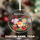 MeMate Baby's First Christmas Ornament 2024, Personalized Baby Ornaments with Name, Baby Ornament for Boys Girls, Christmas Baby Keepsakes for Newborn Infant Son Daughter