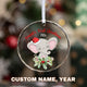 MeMate Baby's First Christmas Ornament 2024, Personalized Baby Ornaments with Name, Baby Ornament for Boys Girls, Christmas Baby Keepsakes for Newborn Infant Son Daughter