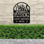 MeMate Garden Sign Outdoor Decor Love Grows Here, Personalized Metal Sign for Backyard, Patio, Garden Porch, Deck, Large Metal Sign