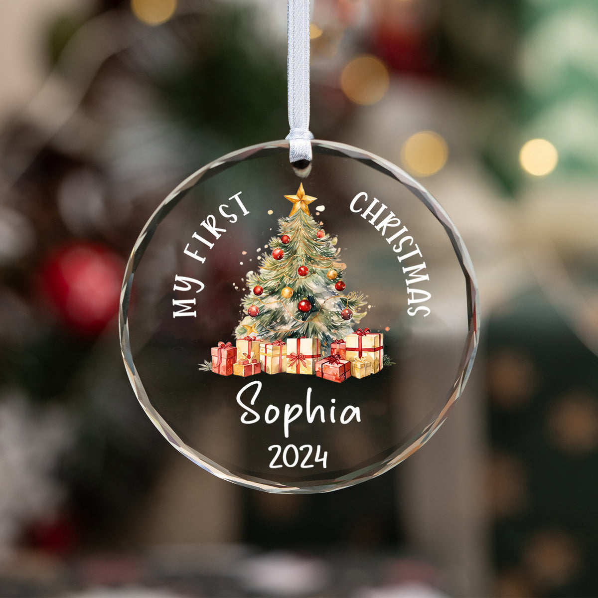 MeMate Baby's First Christmas Ornament 2024, Personalized Baby Ornaments with Name, Baby Ornament for Boys Girls, Christmas Baby Keepsakes for Newborn Infant Son Daughter