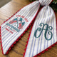 Personalized Embroidered American Flag Wreath Sash, Custom Monogram Door Sash, Monogram 4th of July Wreath Sash, American Flag Door Decor, 54x5 inches Sash