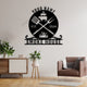 MeMate Smoke House Sign for Patio Decoration, BBQ Zone Patio Sign, Outdoor Decor, Personalized Metal BBQ Sign for Backyard, Custom Name Signs for Backyard, Large Metal Sign for Outside, Housewarming Gifts
