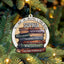 MeMate Book Lovers Christmas Ornament, Personalized Book Ornament, Custom Name Books Title, 3D Wooden 2 Layers Booklovers Ornament, Book Christmas Keepsake Decoration for Book Club Family Friends