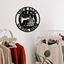 MeMate Sewing Room Sign 5 Sizes, Custom Craft Room Décor Metal Signs for Women, Retro Style Craft Room, Personalized Sewing Door Signs, Vintage Plaque for Sewing Room, Quilting Room Decoration (Round Flowers)