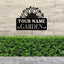 MeMate Personalized Metal Sign for Sunflower Garden, Custom Name Signs for Garden, Porch, Deck, Large Metal Garden Sign