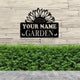 MeMate Personalized Metal Sign for Sunflower Garden, Custom Name Signs for Garden, Porch, Deck, Large Metal Garden Sign