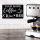 MeMate Coffee & Wine Bar Sign for Bar Decoration, Outdoor Bar Decor, Personalized Metal Sign for Coffee & Bar, Custom Name Signs for Coffee Bar, Large Metal Sign for Outside, Home Bar Gifts