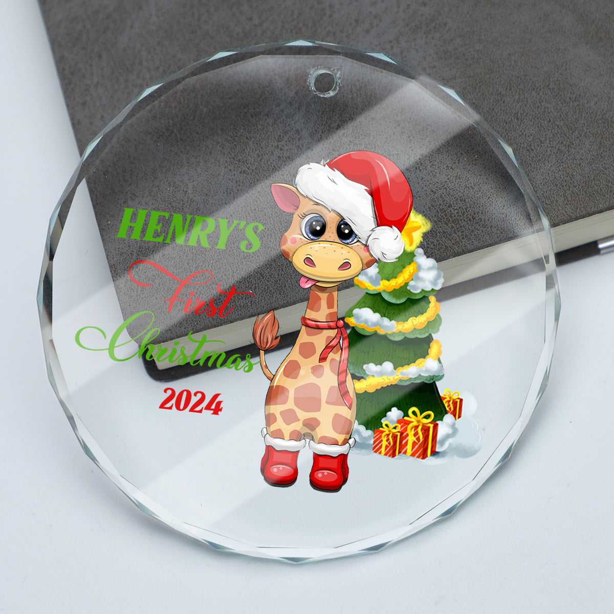 MeMate Baby's First Christmas Ornament 2024, Personalized Baby Ornaments with Name, Baby Ornament for Boys Girls, Christmas Baby Keepsakes for Newborn Infant Son Daughter
