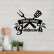 MeMate BBQ Sign, Barbecue Sign for Patio Decoration, BBQ Zone Patio Sign, Outdoor Decor, Personalized Metal Sign for Backyard, Custom Name Signs for Backyard, Large Metal Sign for Outside, Housewarming Gifts
