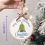 MeMate EMBROIDERED Christmas Baby Ornaments, DIY First Christmas Ornament, Personalized Christmas Ornament, Hand Made Ornament with BOW, Personalized Baby Ornament 2024, Christmas Tree Décor, New Baby Gift