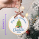 MeMate EMBROIDERED Christmas Baby Ornaments, DIY First Christmas Ornament, Personalized Christmas Ornament, Hand Made Ornament with BOW, Personalized Baby Ornament 2024, Christmas Tree Décor, New Baby Gift
