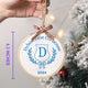 MeMate EMBROIDERED Christmas Baby Ornaments, DIY First Christmas Ornament, Personalized Christmas Ornament, Hand Made Ornament with BOW, Personalized Baby Ornament 2024, Christmas Tree Décor, New Baby Gift
