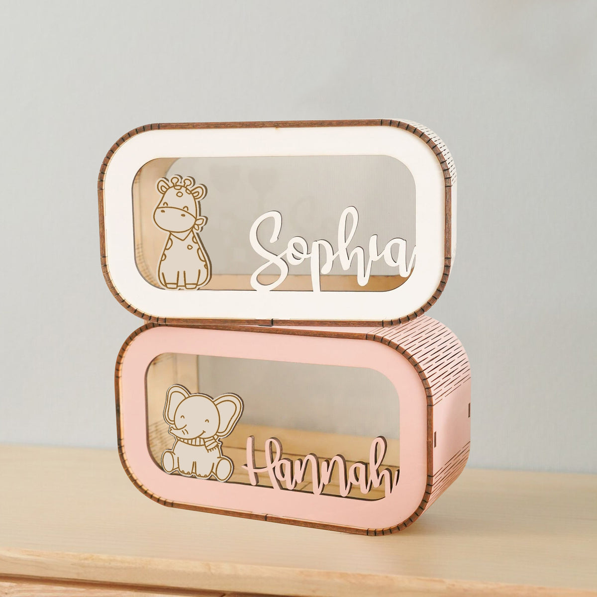 MeMate Personalized Piggy Bank, Custom Piggy Bank, Kids Bank, Money Box, Name Piggy Bank, Wooden Cash Box, Custom Piggy Bank, Gifts For Kids