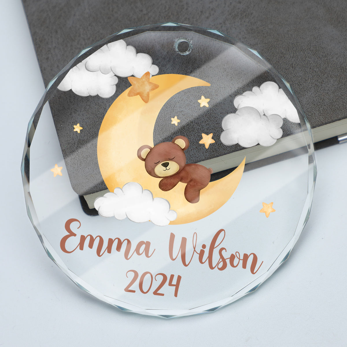 MeMate Baby's First Christmas Ornament 2024, Personalized Baby Ornaments with Name, Baby Ornament for Boys Girls, Christmas Baby Keepsakes for Newborn Infant Son Daughter