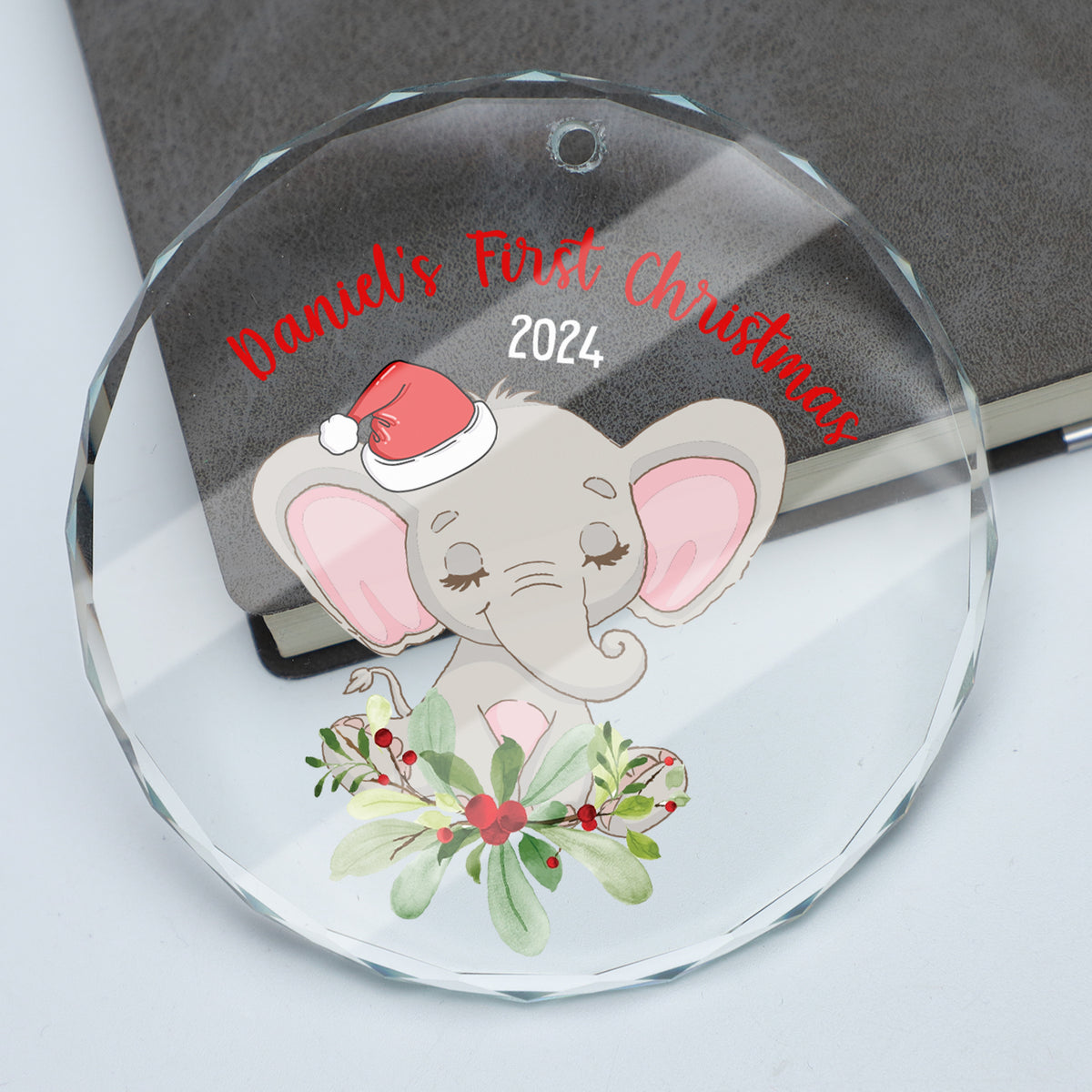 MeMate Baby's First Christmas Ornament 2024, Personalized Baby Ornaments with Name, Baby Ornament for Boys Girls, Christmas Baby Keepsakes for Newborn Infant Son Daughter