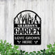 MeMate Garden Sign Outdoor Decor Love Grows Here, Personalized Metal Sign for Backyard, Patio, Garden Porch, Deck, Large Metal Sign