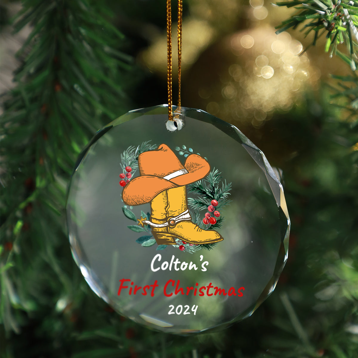 MeMate Baby's First Christmas Ornament 2024, Personalized Baby Ornaments with Name, Baby Ornament for Boys Girls, Christmas Baby Keepsakes for Newborn Infant Son Daughter