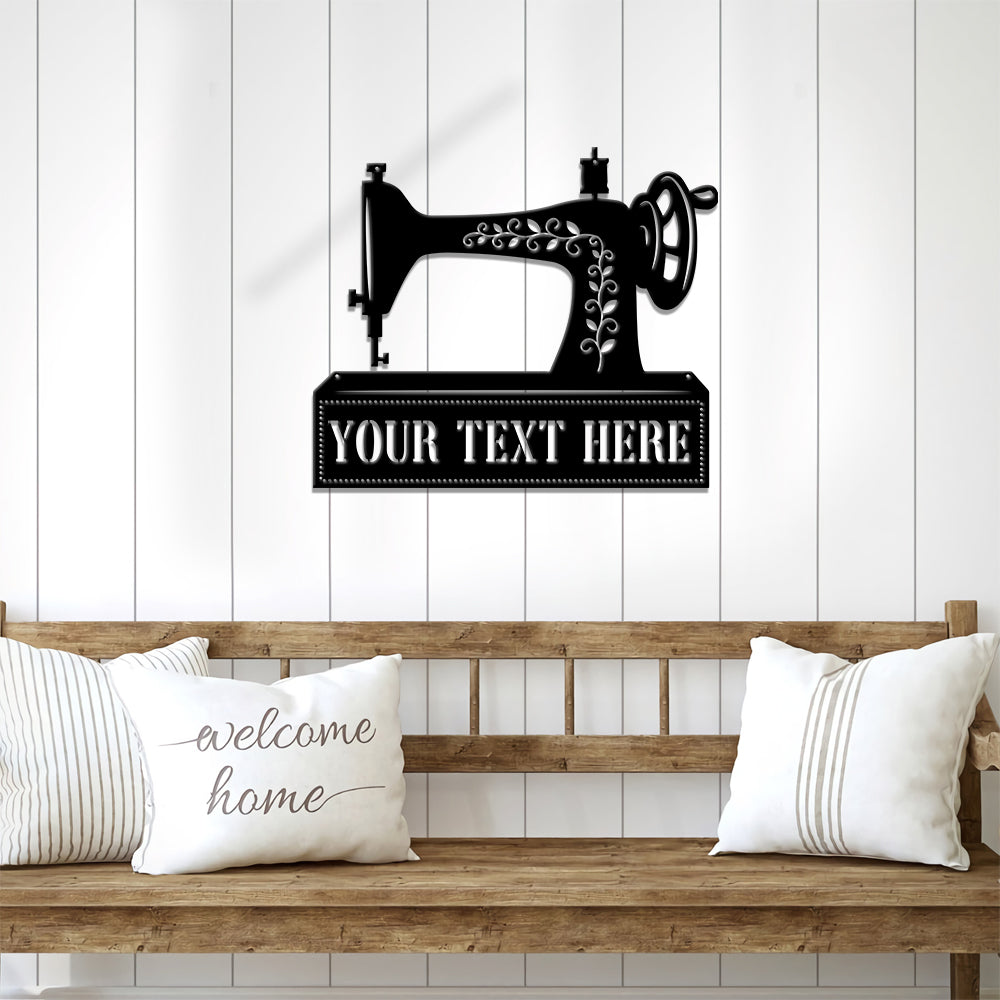 MeMate Sewing Room Sign 5 Sizes for Home Decor, Quilting Room Decoration, Personalized Sewing Room Door Signs, Custom Sewing Room Décor for Women, Retro Style Craft Room, Vintage Plaque for Sewing Room