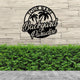 MeMate Metal Backyard Paradise Sign, Personalized Backyard Metal Signs Kitchen Decor, Custom Name Outdoor Plaques