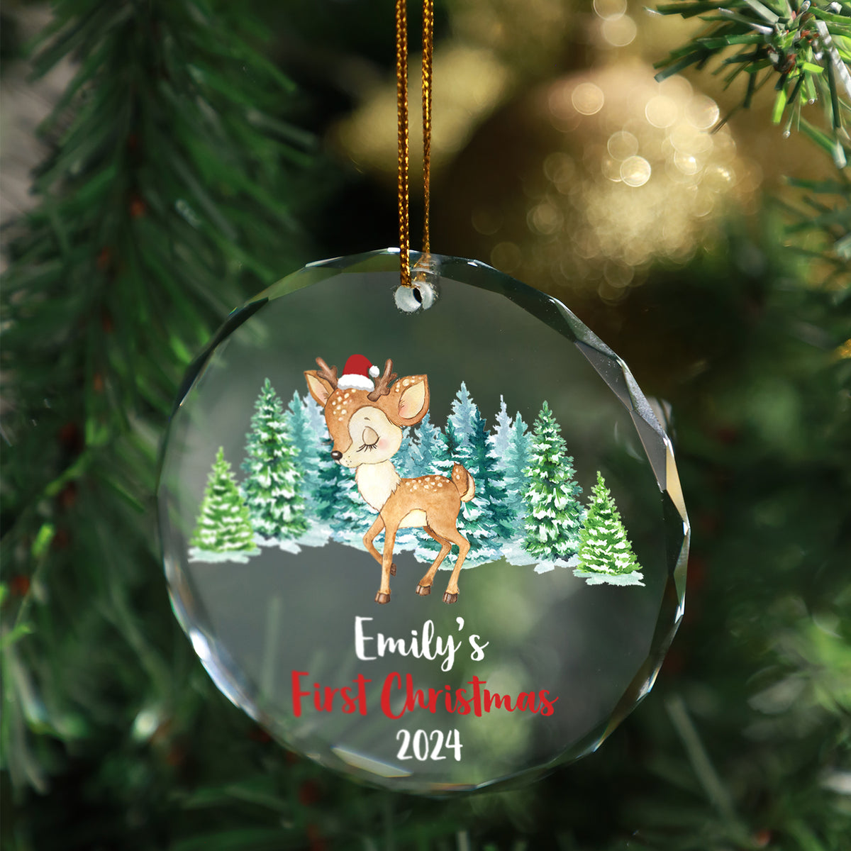 MeMate Baby's First Christmas Ornament 2024, Personalized Baby Ornaments with Name, Baby Ornament for Boys Girls, Christmas Baby Keepsakes for Newborn Infant Son Daughter