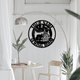 MeMate Sewing Room Sign 5 Sizes, Custom Craft Room Décor Metal Signs for Women, Retro Style Craft Room, Personalized Sewing Door Signs, Vintage Plaque for Sewing Room, Quilting Room Decoration (Round Flowers)