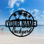 MeMate Backyard Paradise Sign, Patio Sign Outdoor Decor, Personalized Name Metal Sign for Backyard, Custom Name Signs for Backyard, Large Metal Sign for Outside, Housewarming Gifts…