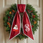 Personalized Christmas Wreath Sash, Custom Monogram Embroidery, 54x5 in - Snowman — photo 2