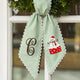 Personalized Christmas Wreath Sash, Custom Monogram Embroidery, 54x5 in - Snowman — photo 5