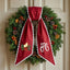 Personalized Christmas Wreath Sash, Custom Monogram Embroidery, 54x5 in - Christmas Candle — photo 2