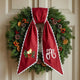 Personalized Christmas Wreath Sash, Custom Monogram Embroidery, 54x5 in - Christmas Candle — photo 2