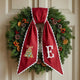 Personalized Christmas Wreath Sash, Custom Monogram Embroidery, 54x5 in - Colorful Christmas Tree — photo 1